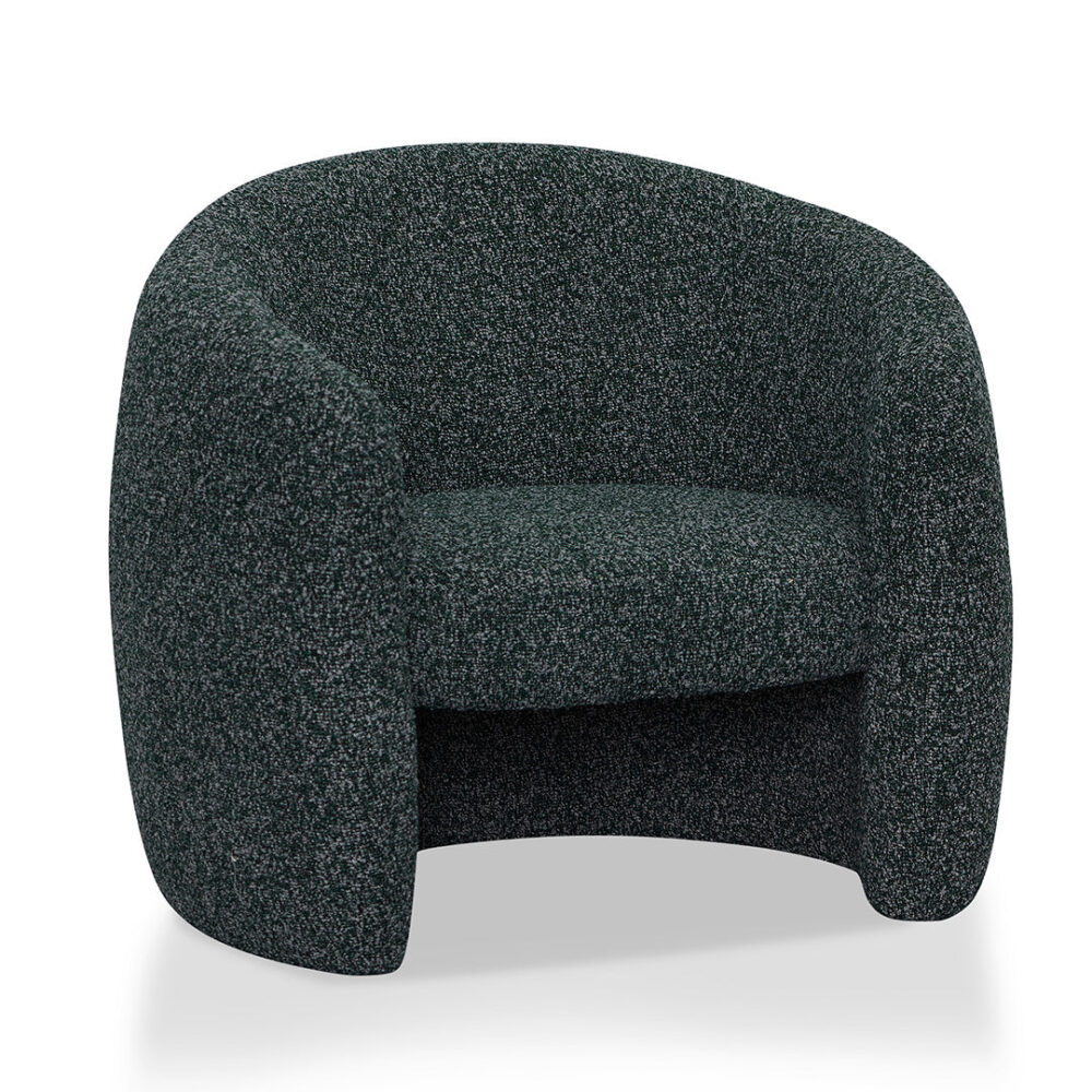 Ferguson Fabric Armchair - Green Boucle - Image 9