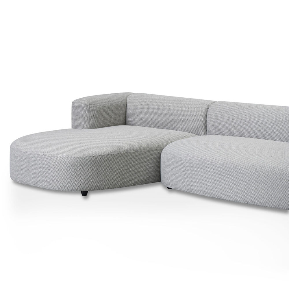 Lavinia Left Chaise Sofa - Grey - Image 4