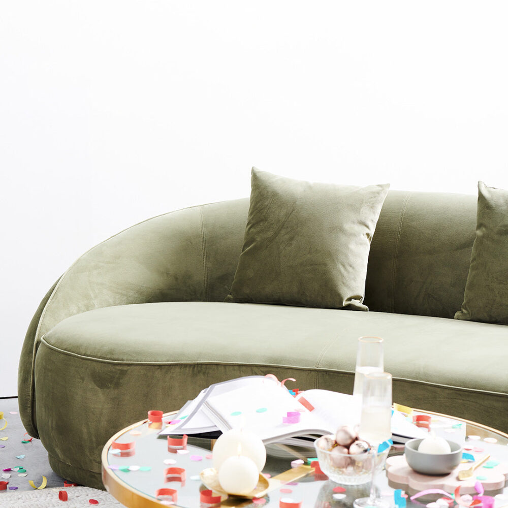 Jake 4 Seater Fabric Sofa - Elegant Sage - Image 4