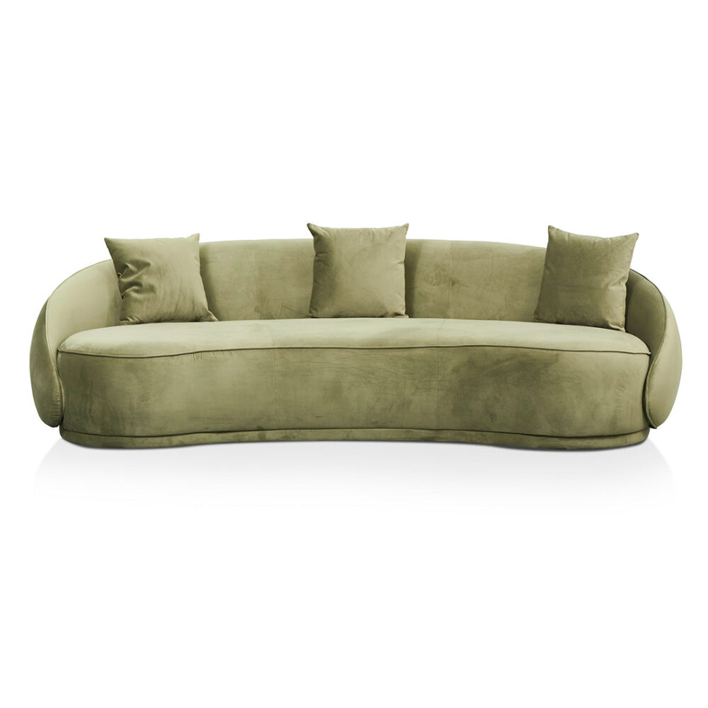 Jake 4 Seater Fabric Sofa - Elegant Sage - Image 5
