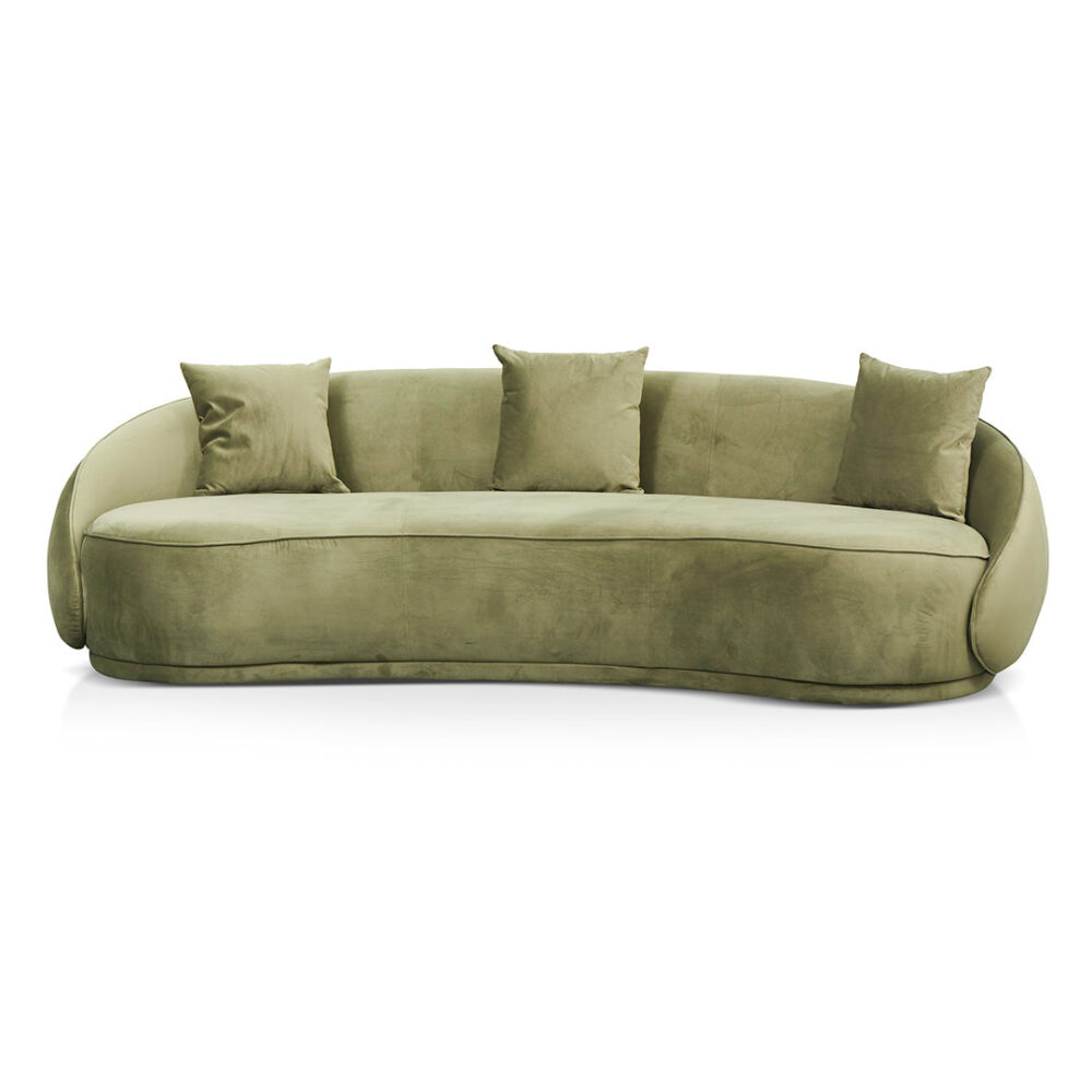 Jake 4 Seater Fabric Sofa - Elegant Sage - Image 2