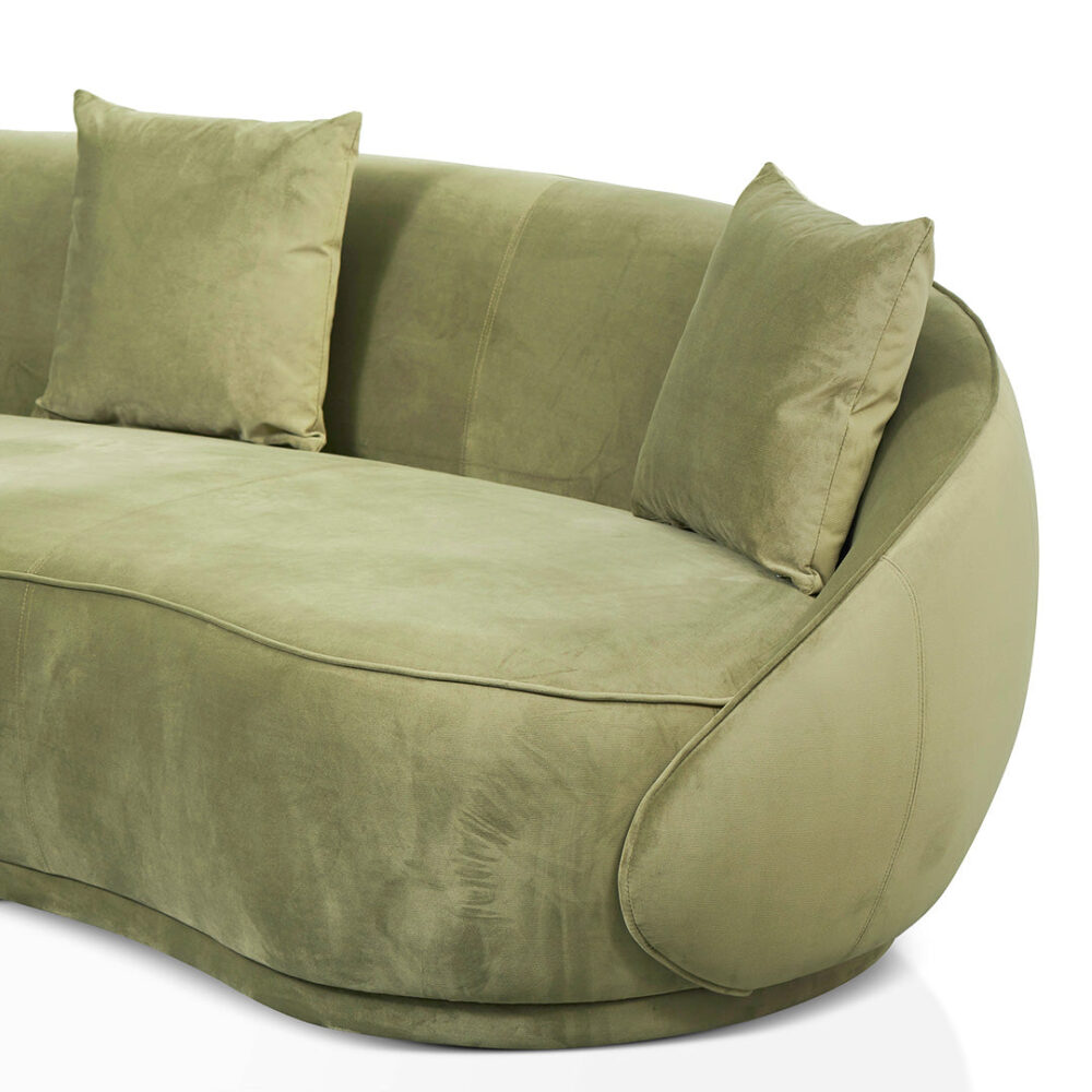 Jake 4 Seater Fabric Sofa - Elegant Sage - Image 7