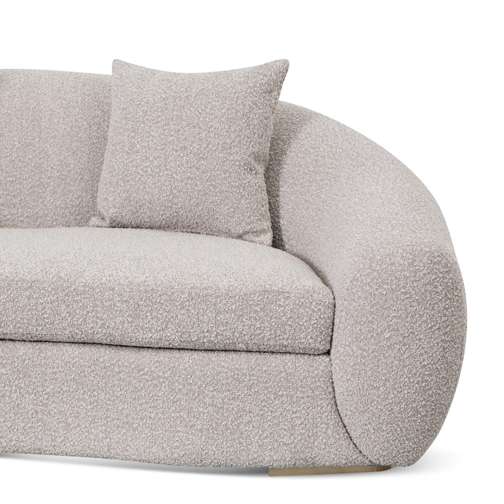 Howard 3 Seater Sofa - Ash Grey Boucle - Image 6