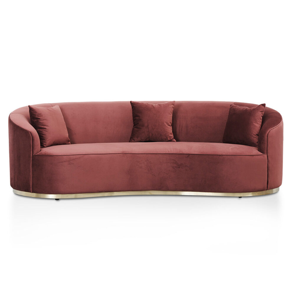 Sosa 3 Seater Sofa - Elegant Plum - Image 2