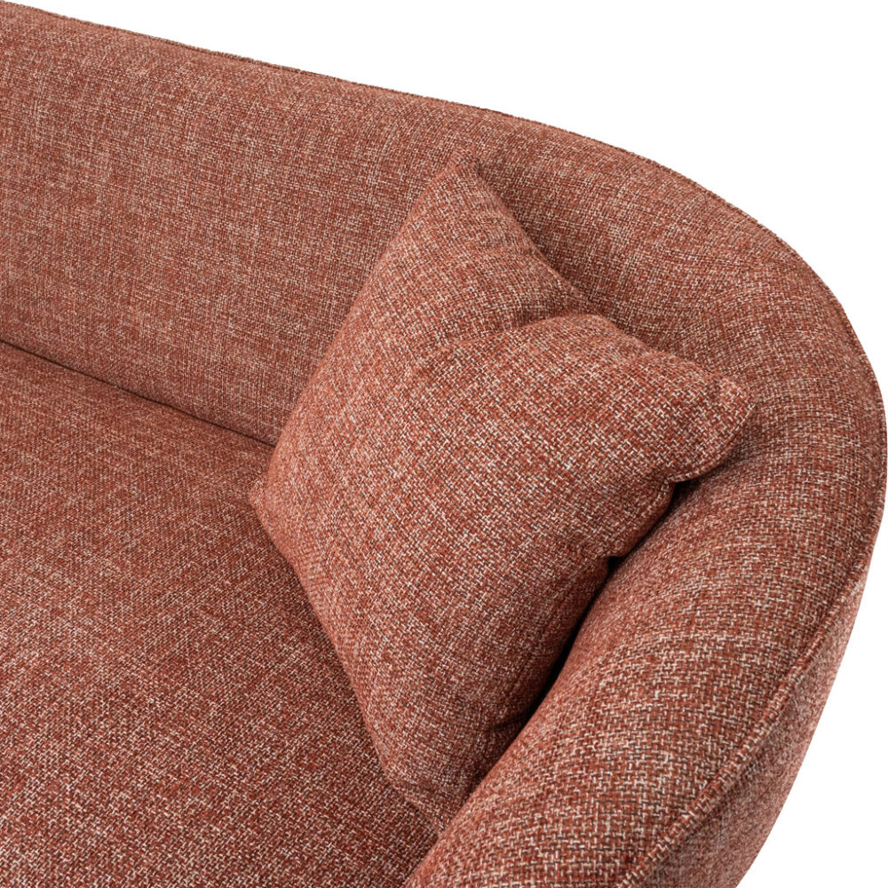 Arima 3 Seater Sofa - Moss Rust Orange - Image 8