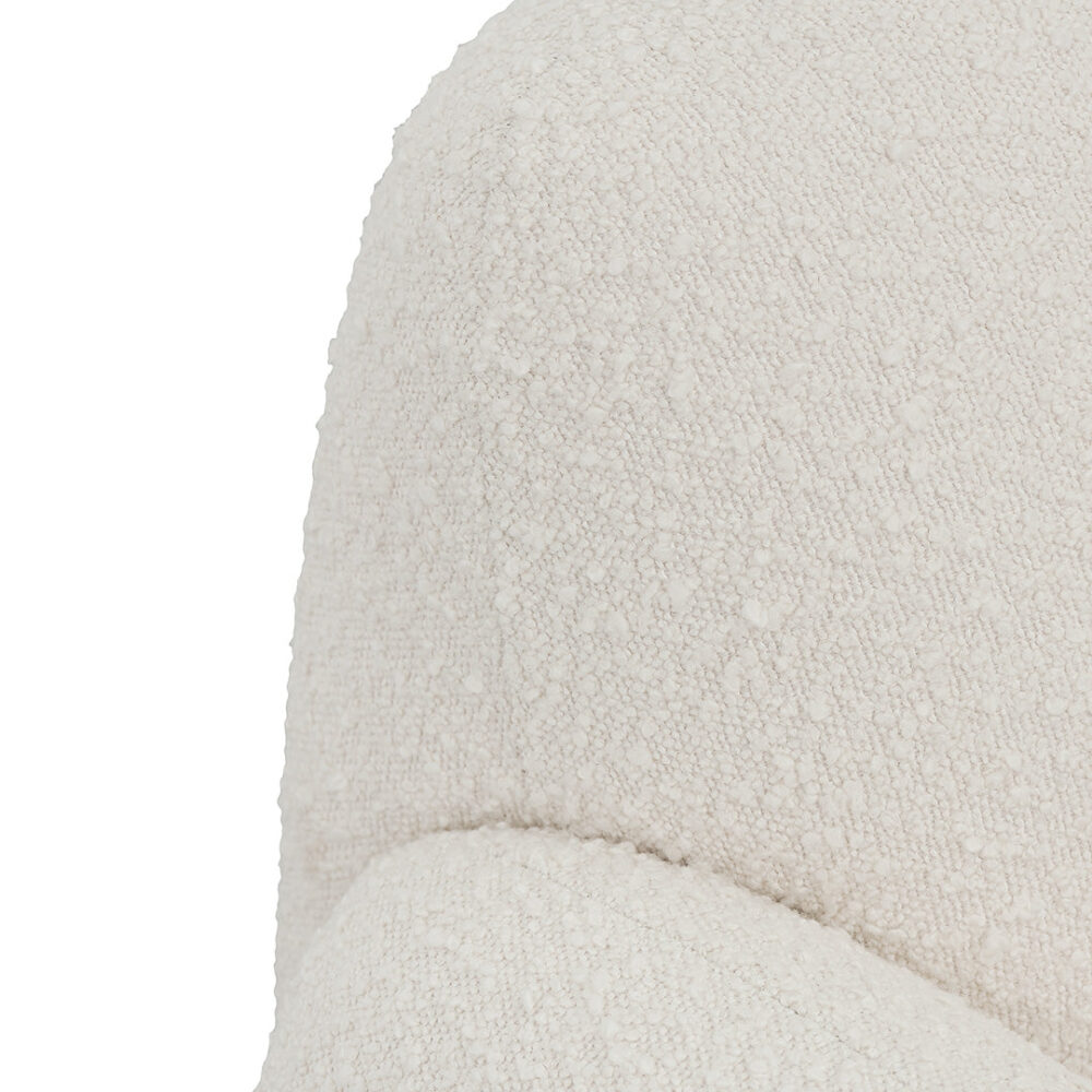 Breda Armchair - Ivory White Boucle - Image 5