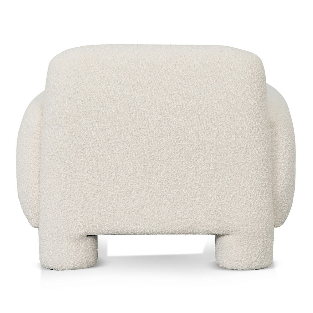 Breda Armchair - Ivory White Boucle - Image 9
