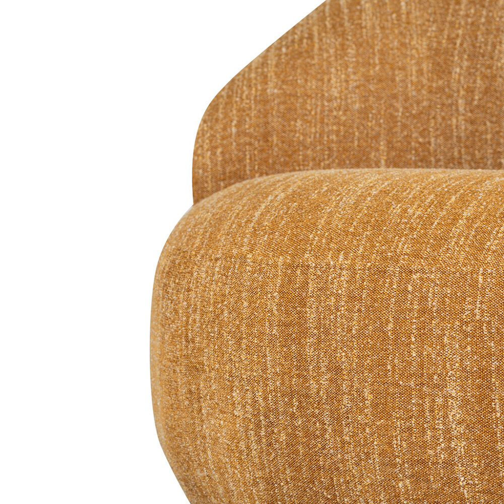 Isla Swivel Fabric Lounge Chair - Ginger Brown - Image 5
