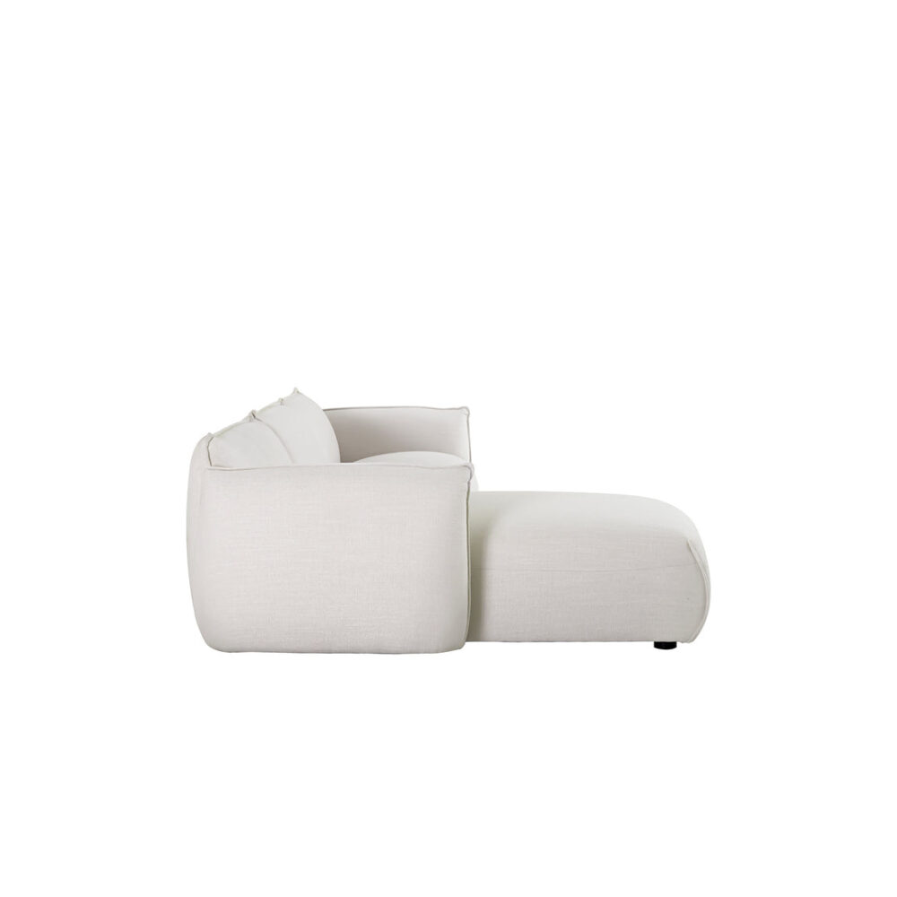 Ferrell 3 Seater Left Chaise Sofa - Beige - Image 3