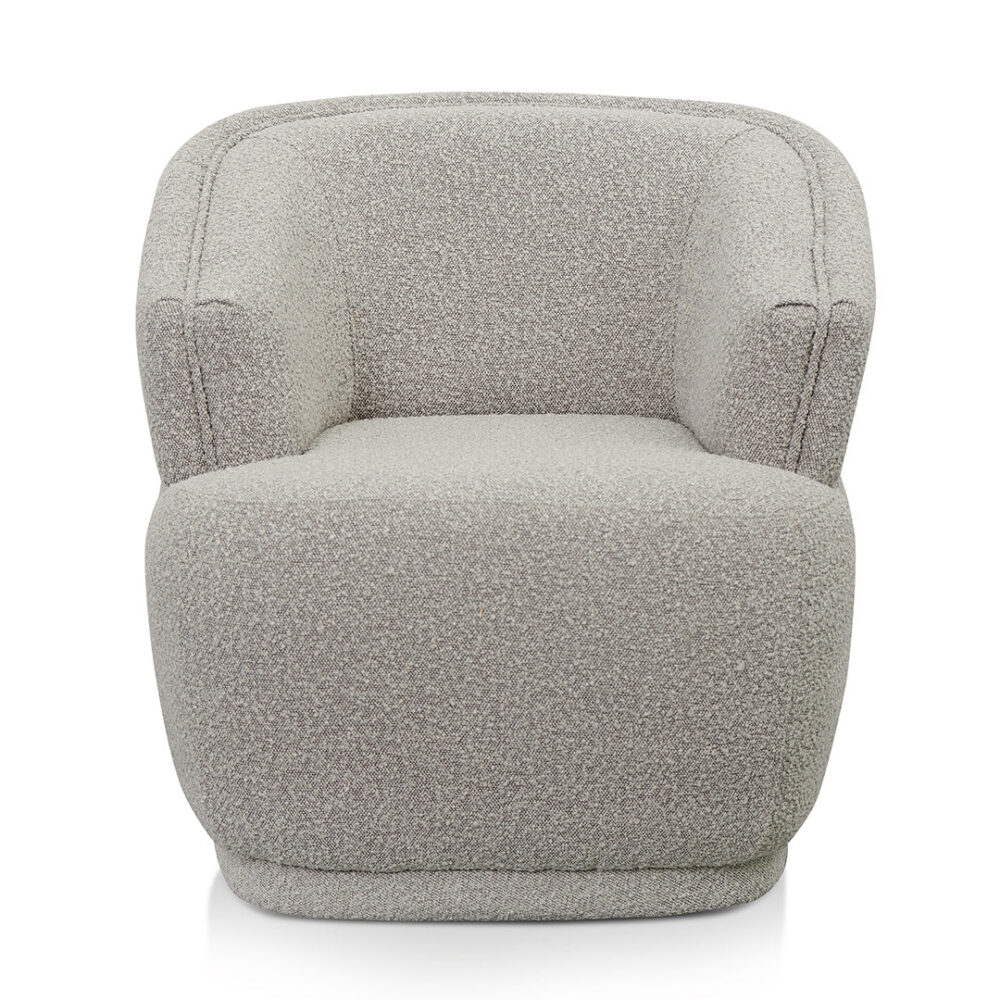 Brooke Fabric Armchair - Ash Grey Boucle - Image 2