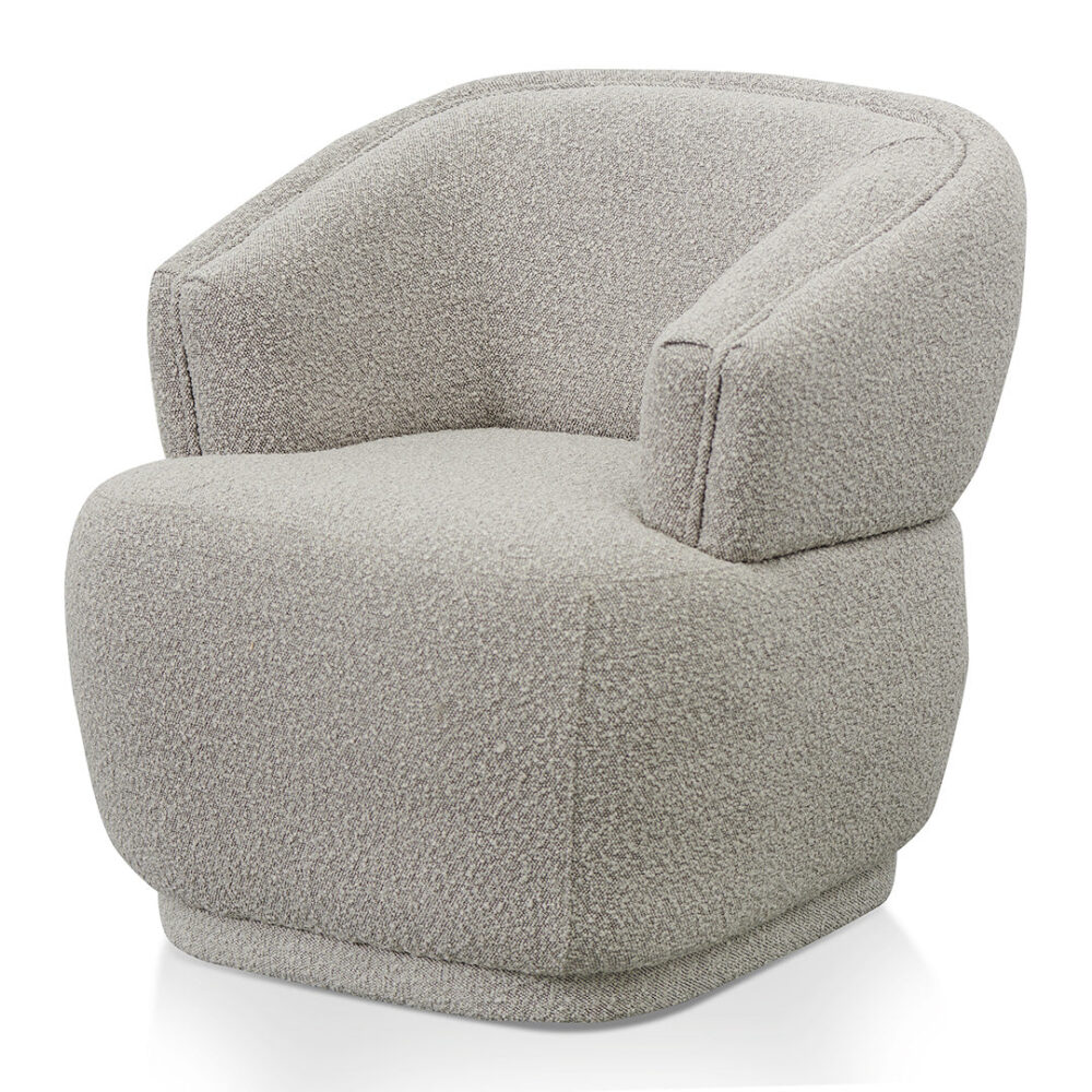 Brooke Fabric Armchair - Ash Grey Boucle - Image 5