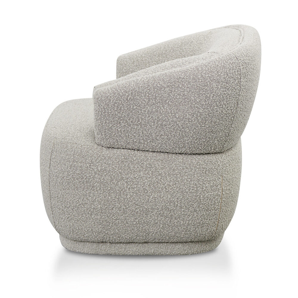 Brooke Fabric Armchair - Ash Grey Boucle - Image 7