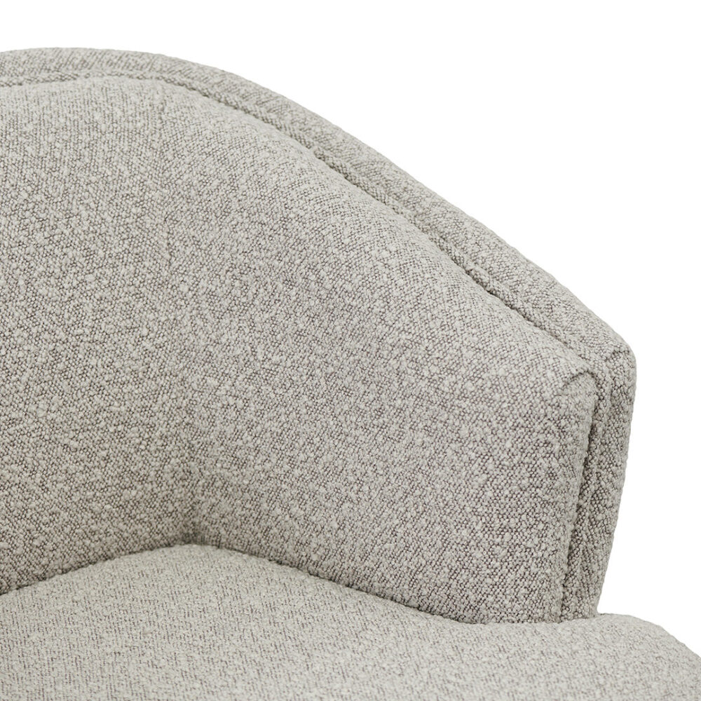 Brooke Fabric Armchair - Ash Grey Boucle - Image 4