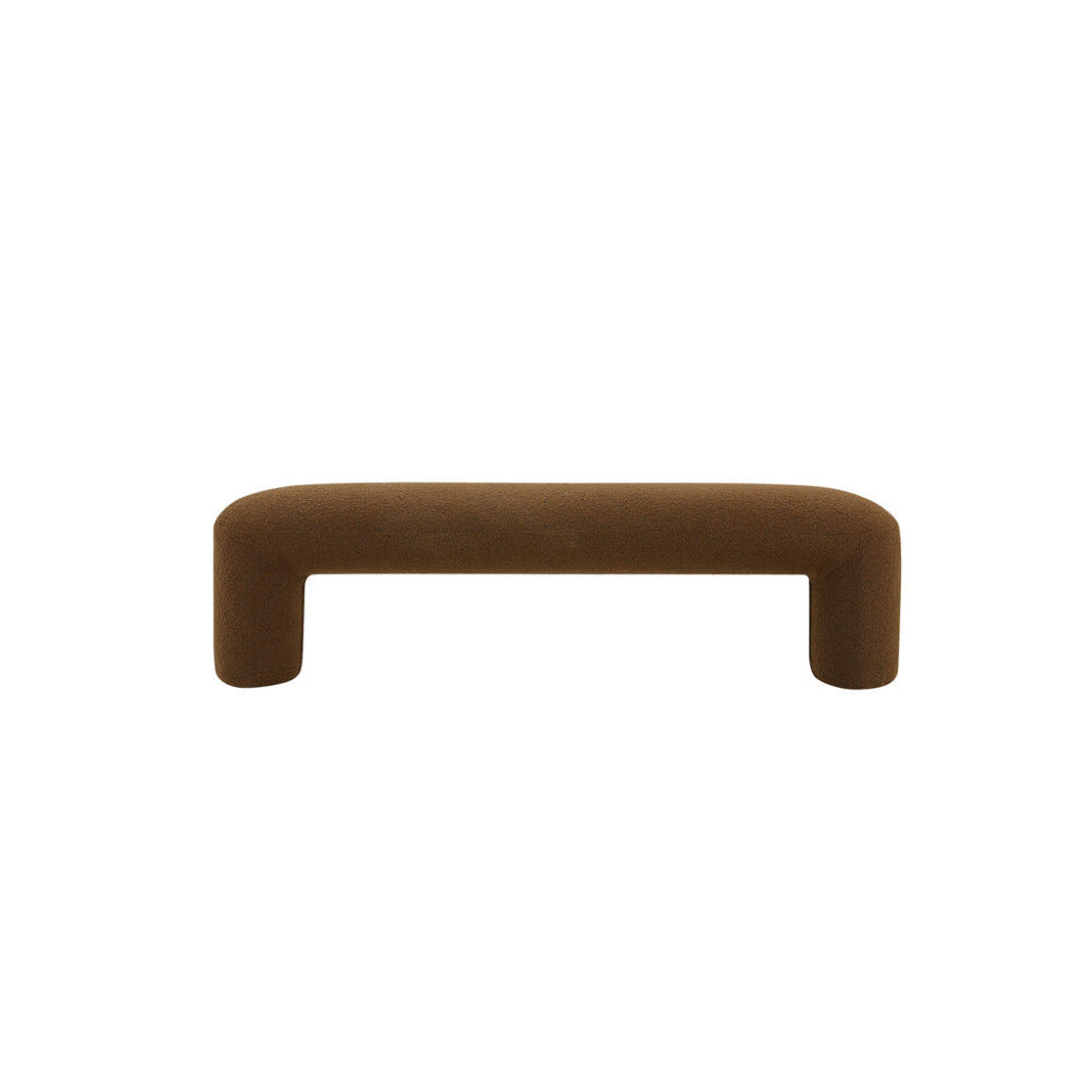 Everet 1.5m Long Ottoman Bench - Brown Boucle - Image 2