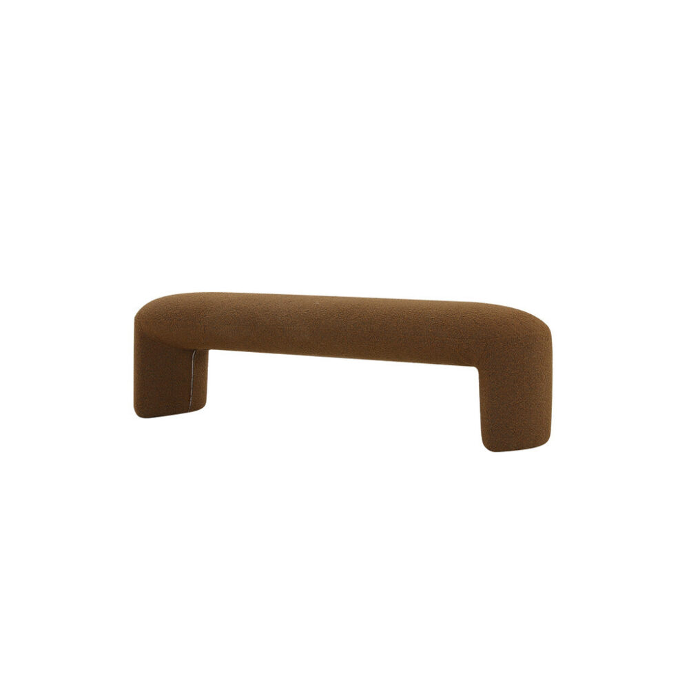 Everet 1.5m Long Ottoman Bench - Brown Boucle - Image 3