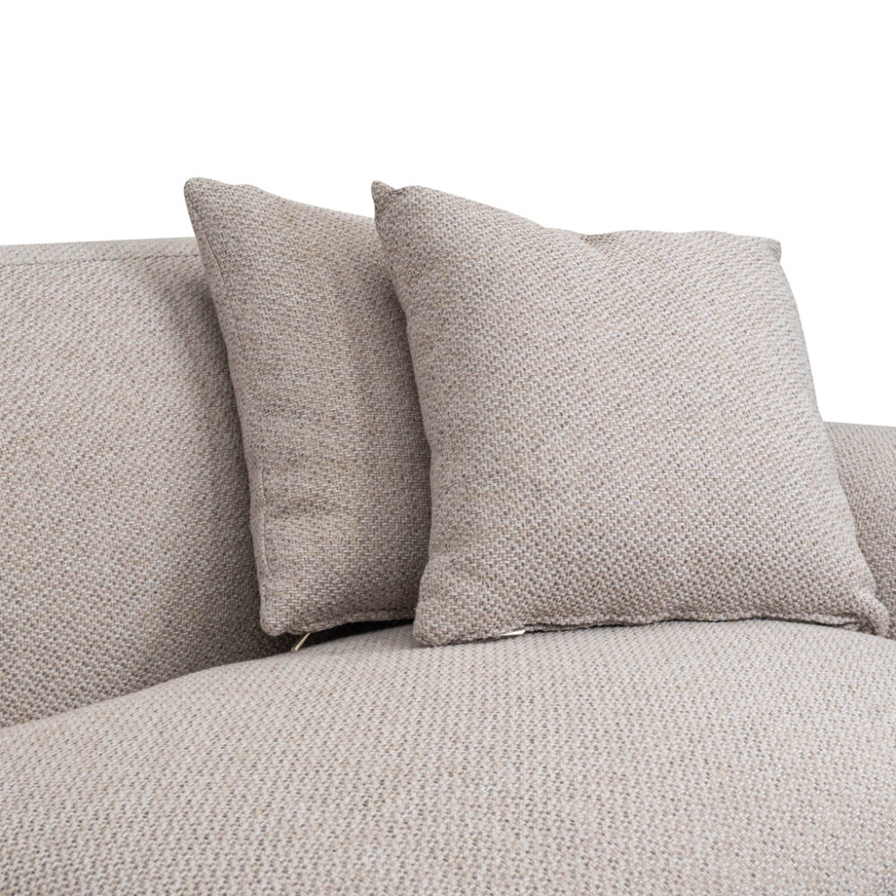 Jasleen 3 Seater Left Chaise Sofa - Sterling Sand - Image 10