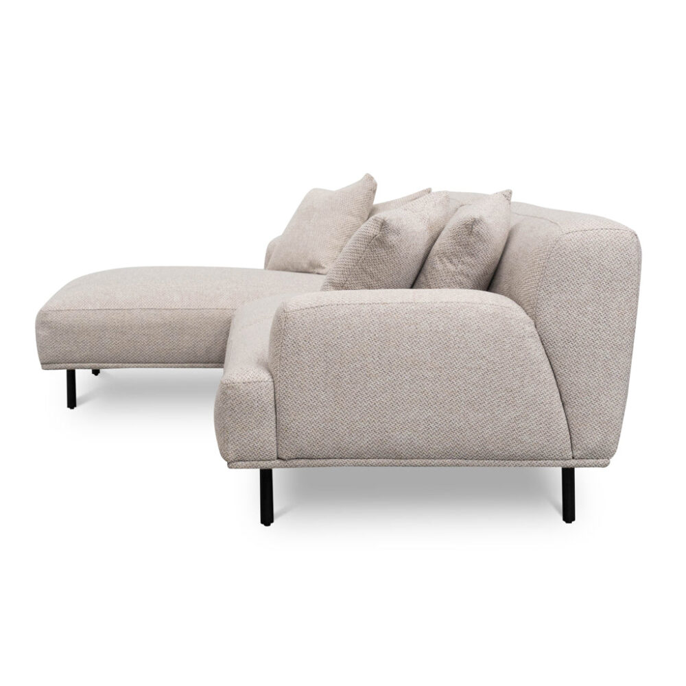 Jasleen 3 Seater Left Chaise Sofa - Sterling Sand - Image 5