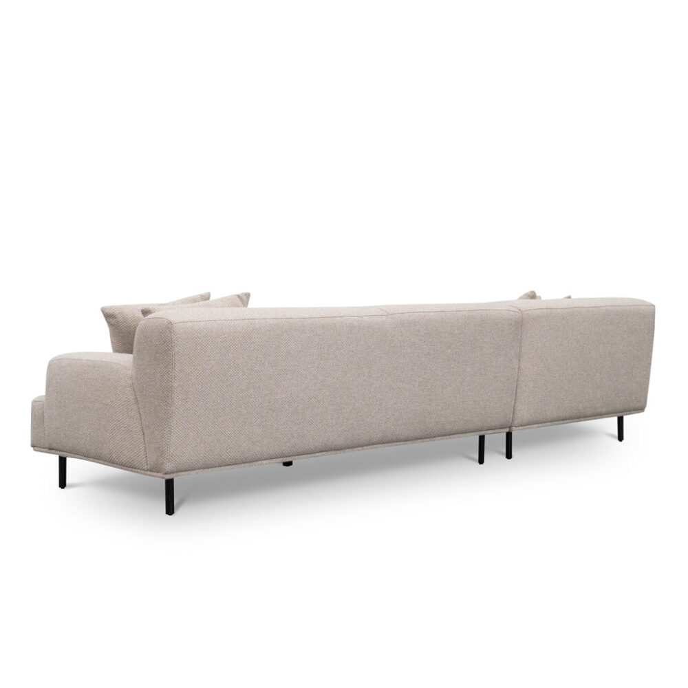 Jasleen 3 Seater Left Chaise Sofa - Sterling Sand - Image 4