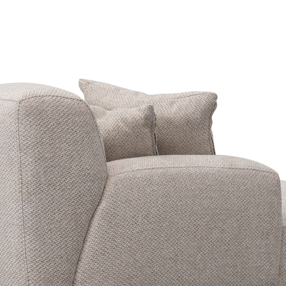 Jasleen 3 Seater Left Chaise Sofa - Sterling Sand - Image 11