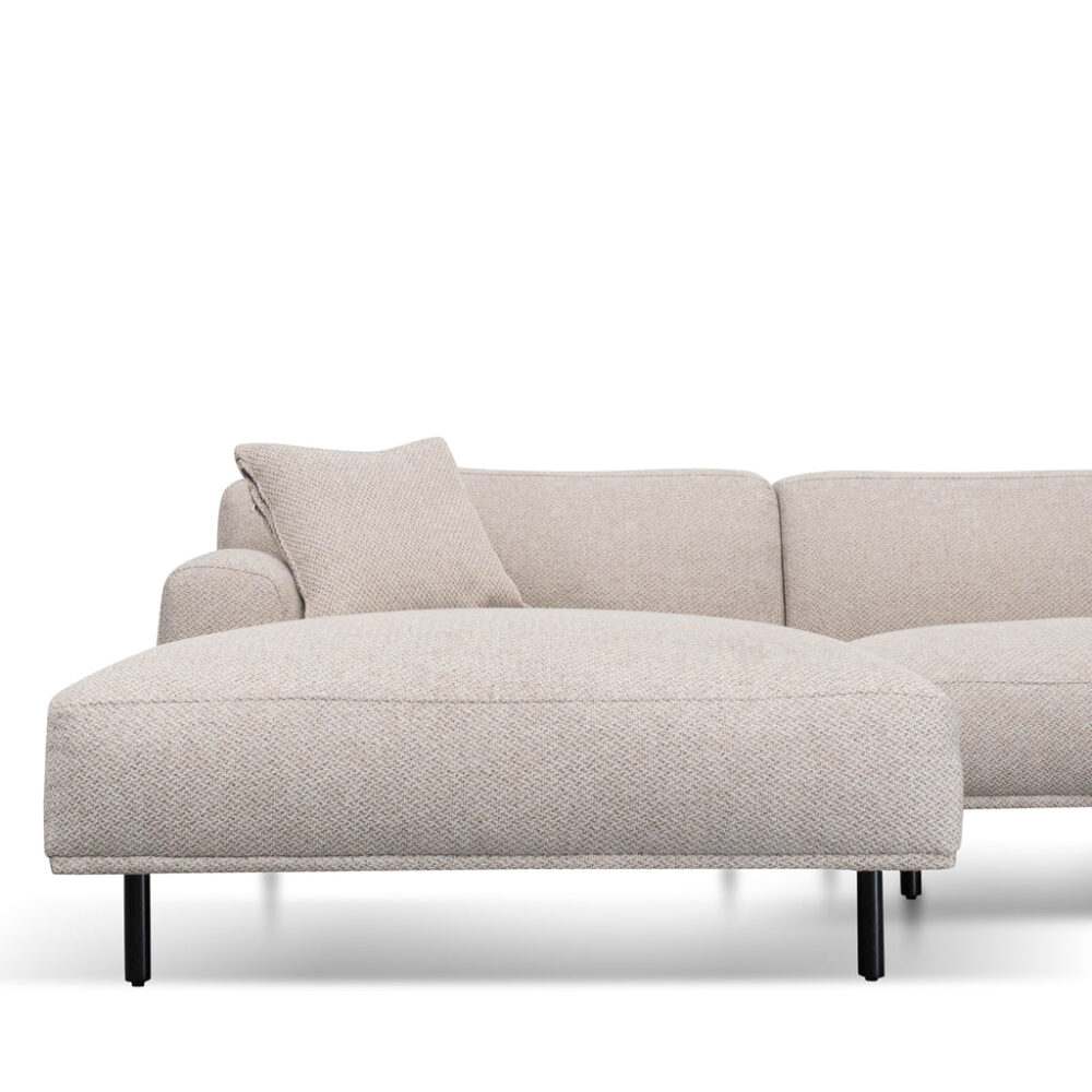 Jasleen 3 Seater Left Chaise Sofa - Sterling Sand - Image 7
