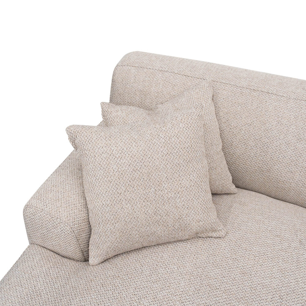 Jasleen 3 Seater Left Chaise Sofa - Sterling Sand - Image 12