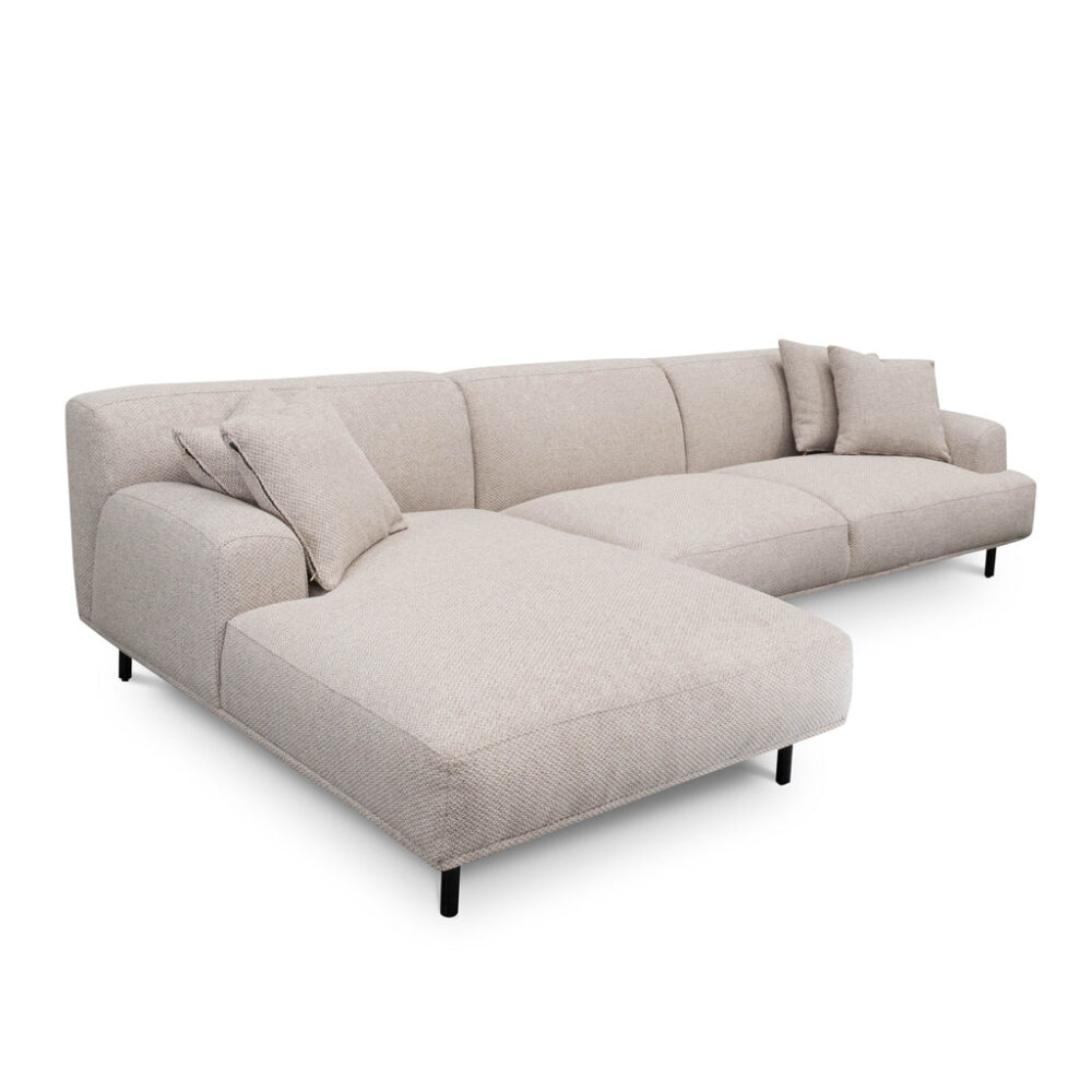 Jasleen 3 Seater Left Chaise Sofa - Sterling Sand - Image 3