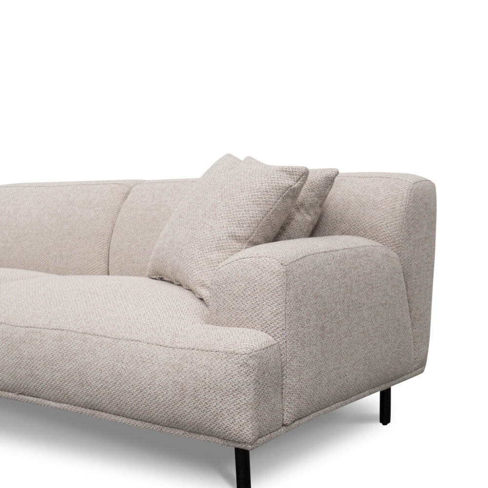Jasleen 3 Seater Left Chaise Sofa - Sterling Sand - Image 8