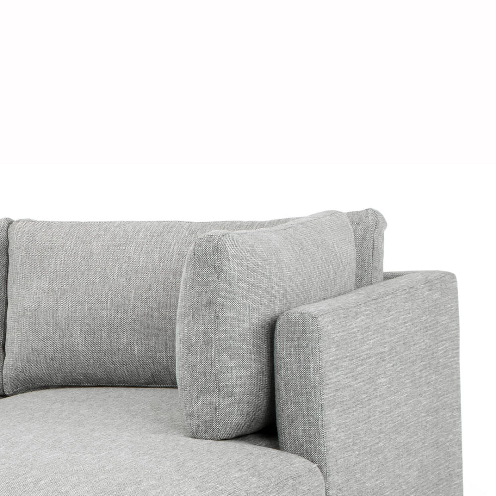 Kerry 3 Seater Fabric Right Chaise Fabric Sofa - Graphite Grey - Image 5