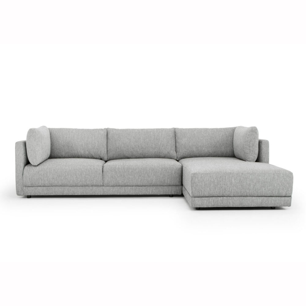 Kerry 3 Seater Fabric Right Chaise Fabric Sofa - Graphite Grey - Image 2