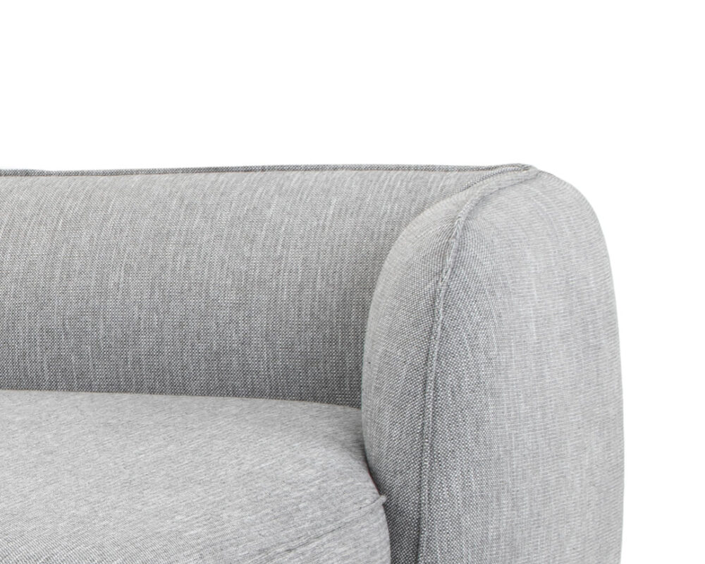 Troy 3 Seater Right Chaise Fabric Sofa - Graphite Grey - Image 6