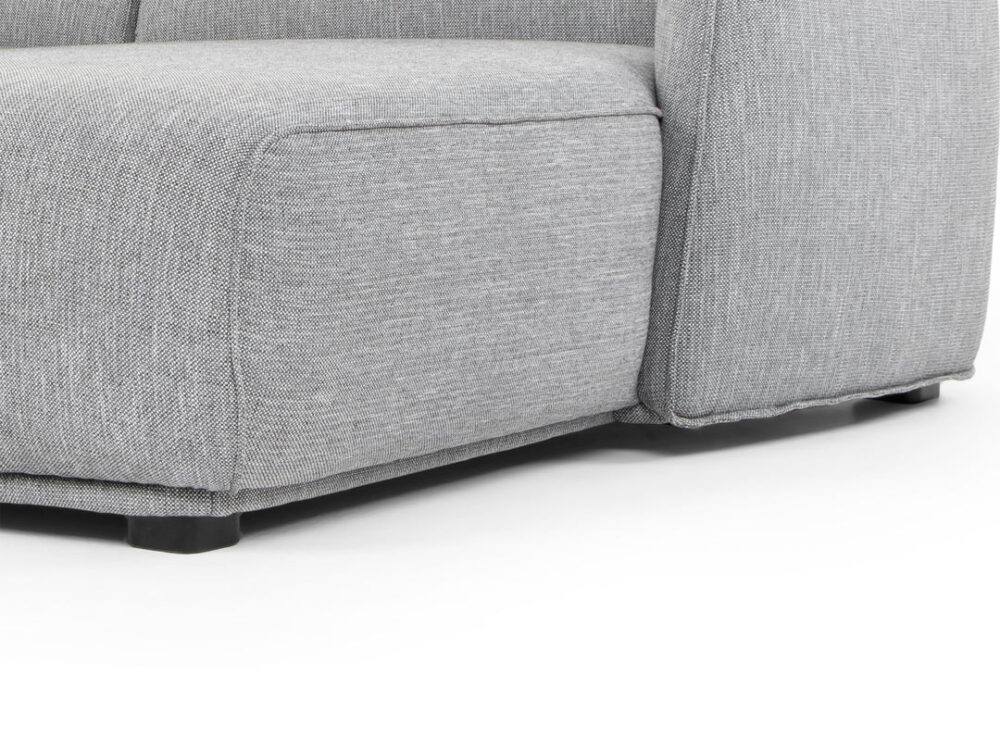 Troy 3 Seater Right Chaise Fabric Sofa - Graphite Grey - Image 7