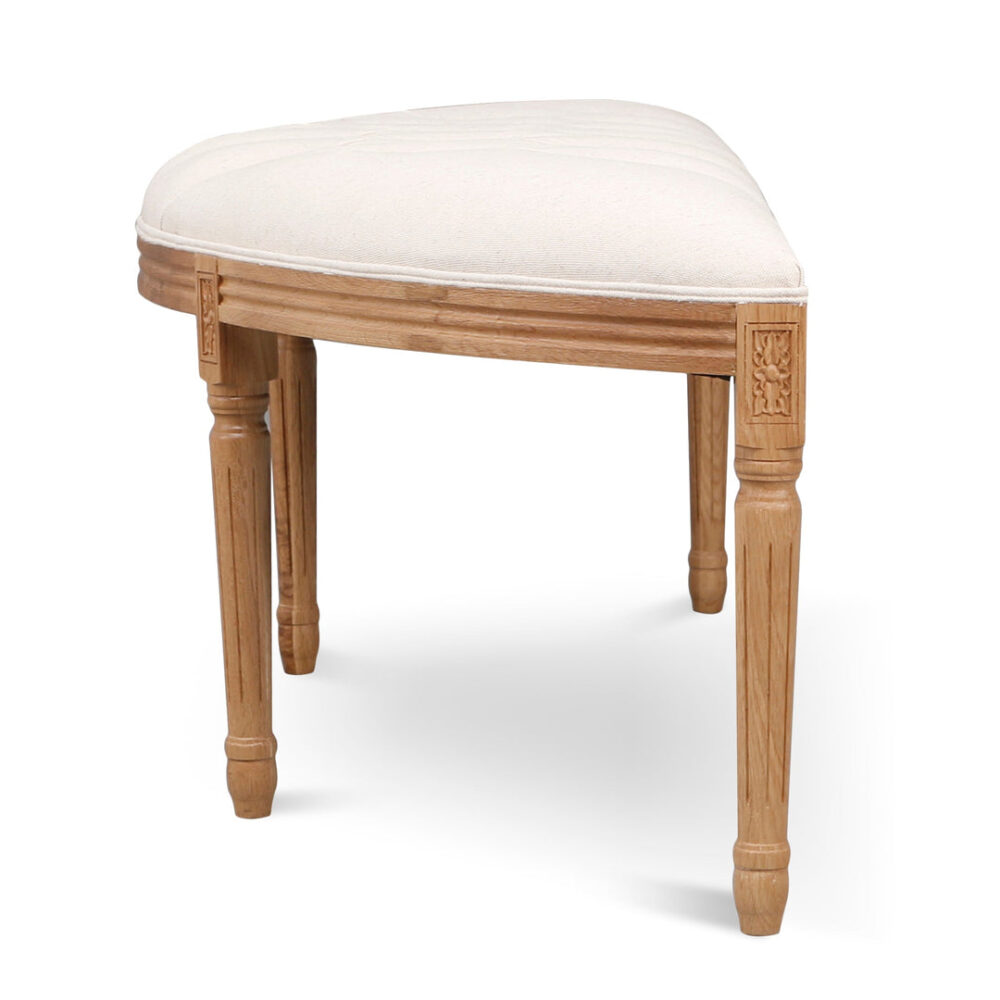 Lenora 1.48m Oak Bench -Light Beige - Image 3