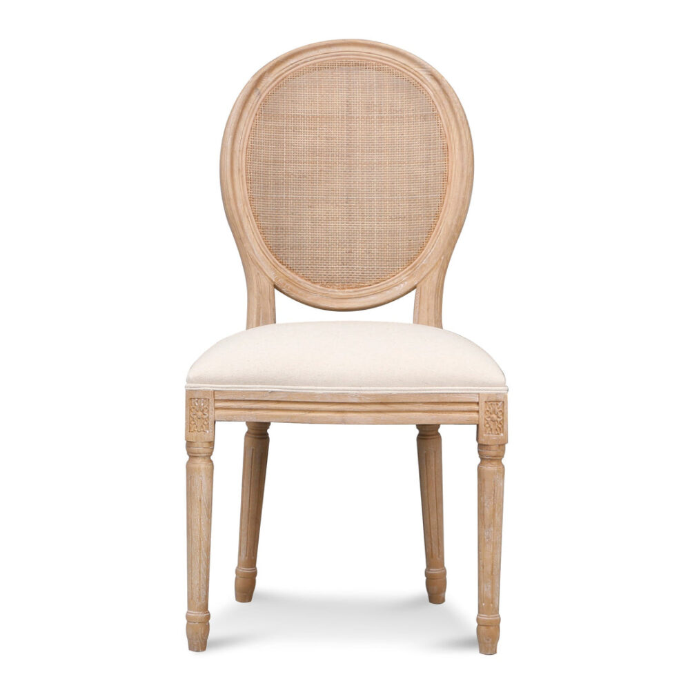 Set of 2 - Lenora ELM Dining Chair - Light Beige - Image 3