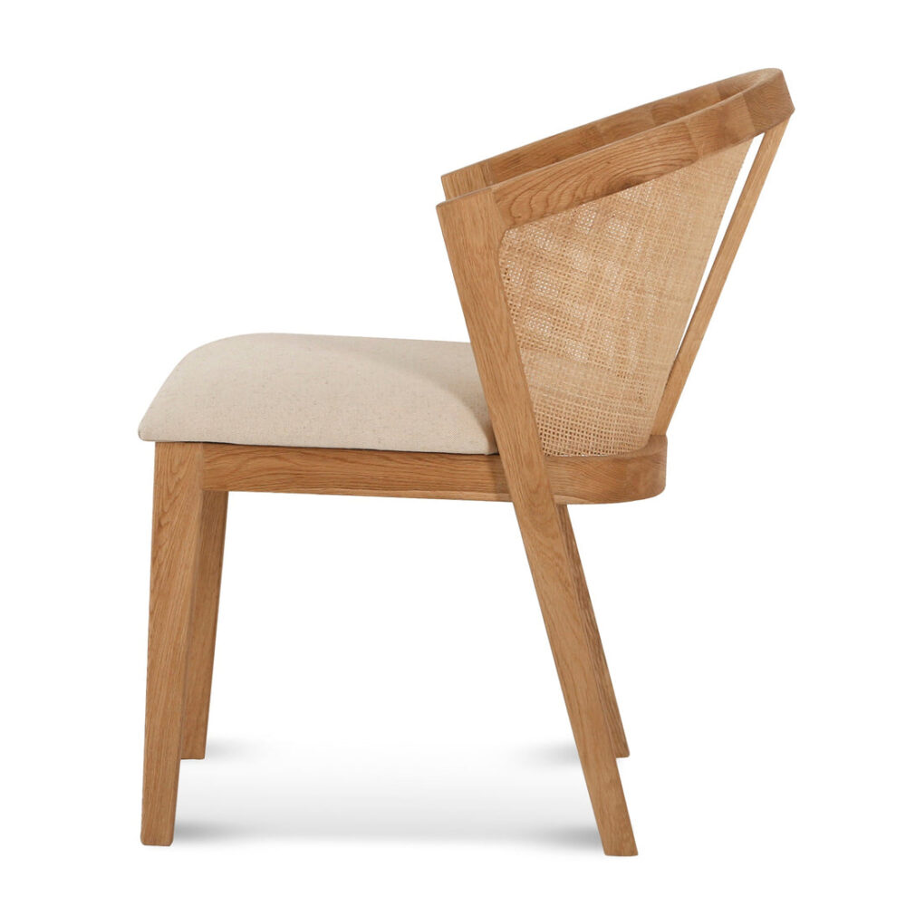 Set of 2 - Earlene Fabric Dining Chair - Light Beige - Image 4