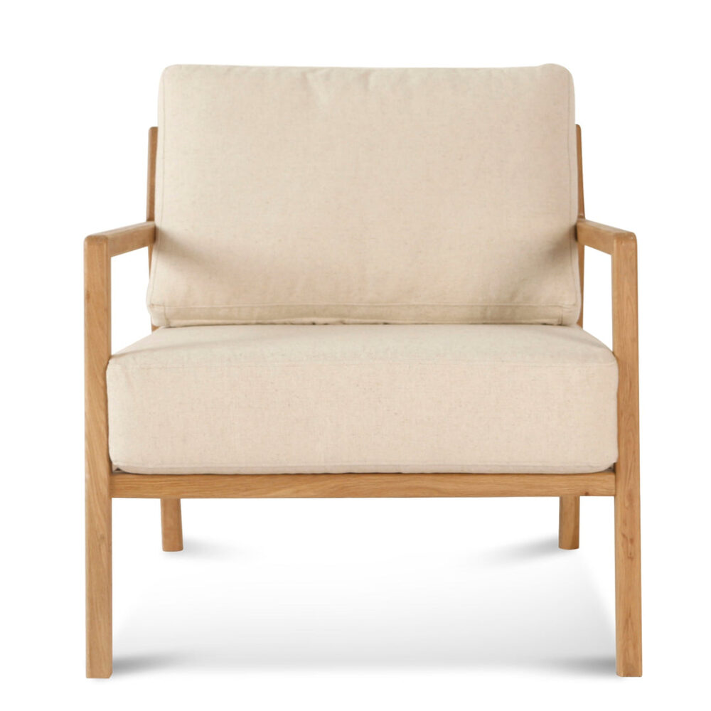 Trenton Fabric Armchair - Light Beige - Image 2