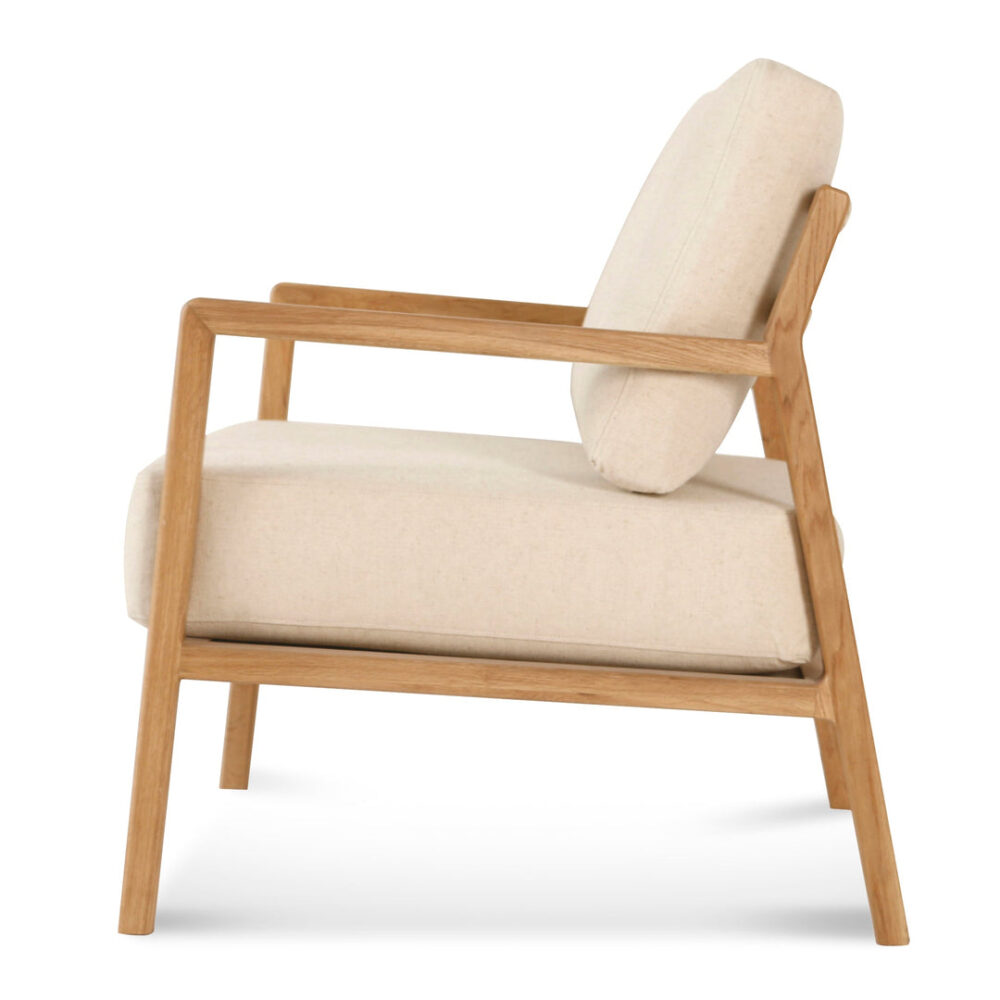 Trenton Fabric Armchair - Light Beige - Image 3