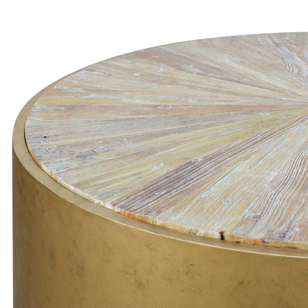 Melvin 1m Round Elm Coffee Table - Image 2