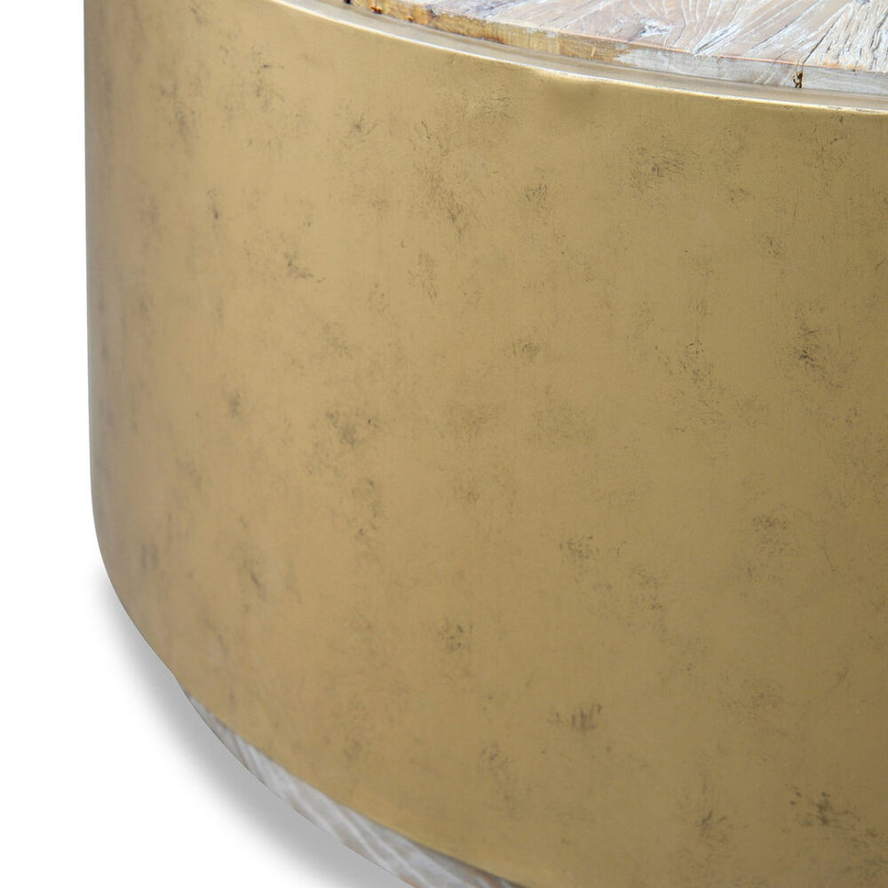 Melvin 1m Round Elm Coffee Table - Image 4