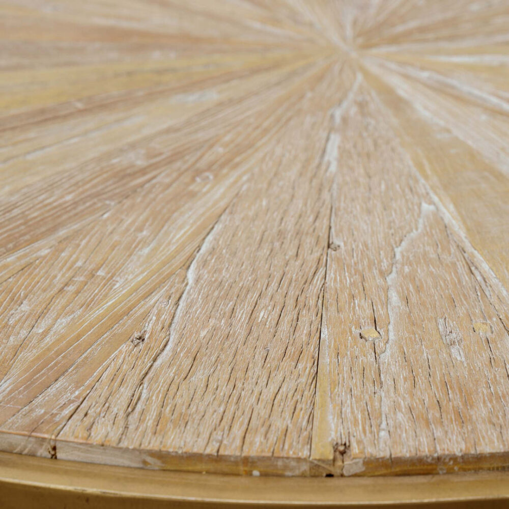 Melvin 1m Round Elm Coffee Table - Image 3