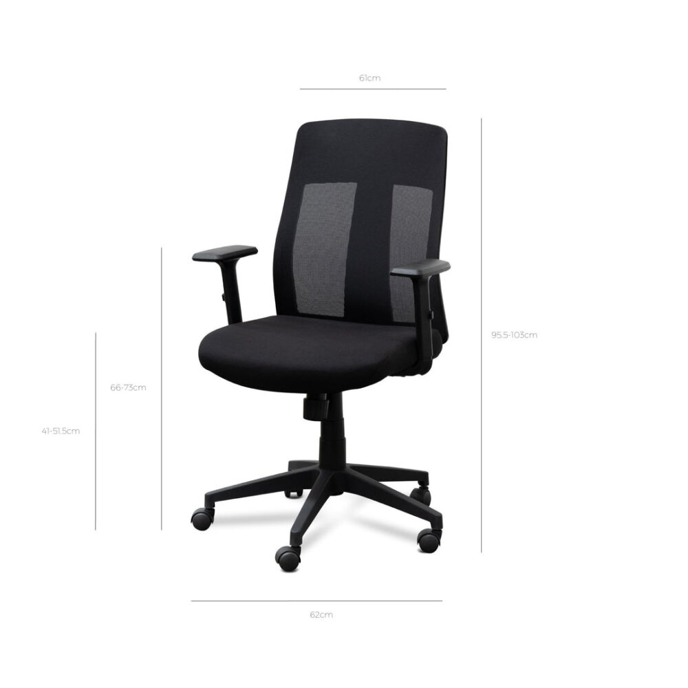 Benson Mesh Office Chair - Black - Image 10
