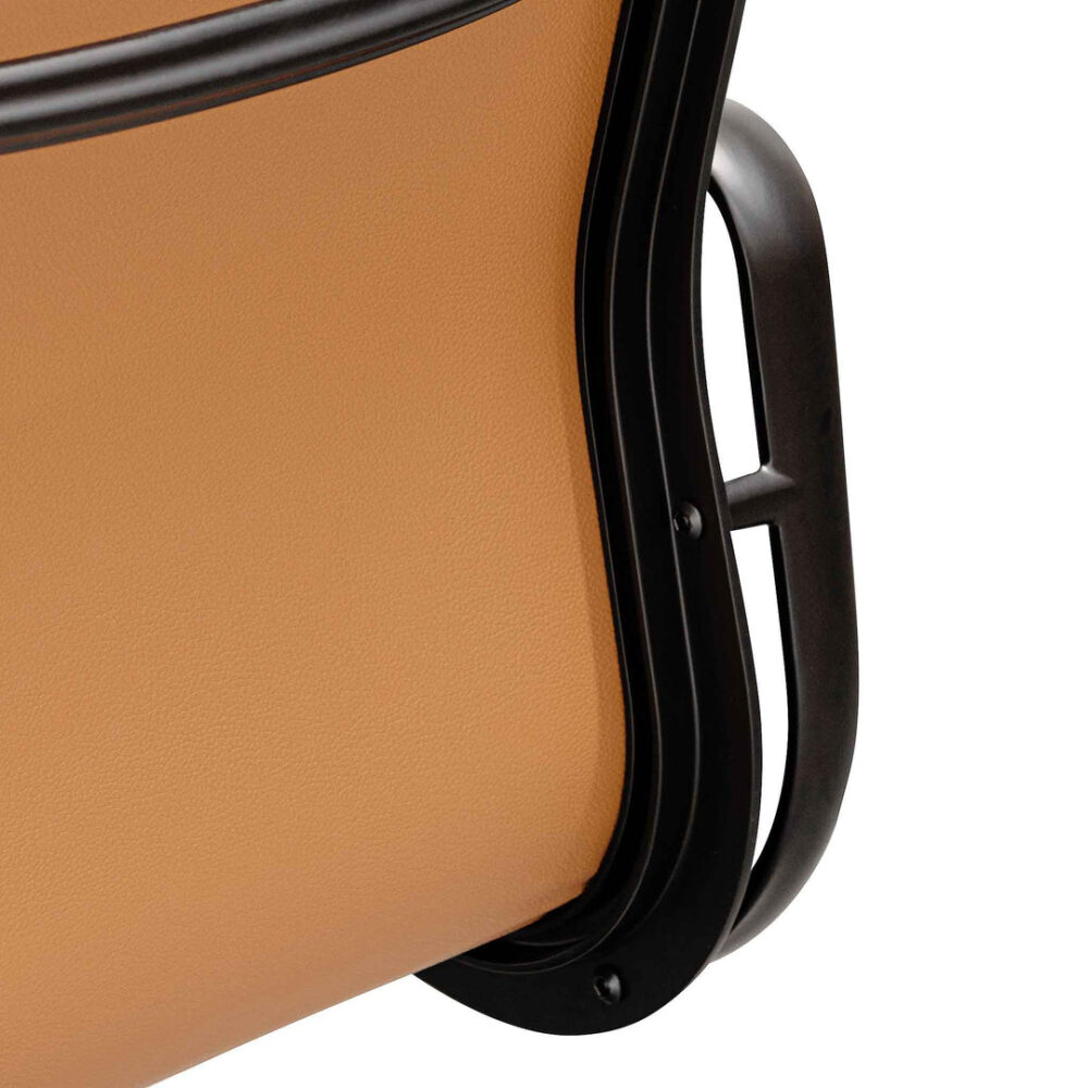 Ashton Low Back Office Chair - Saddle Tan in Black Frame - Image 10