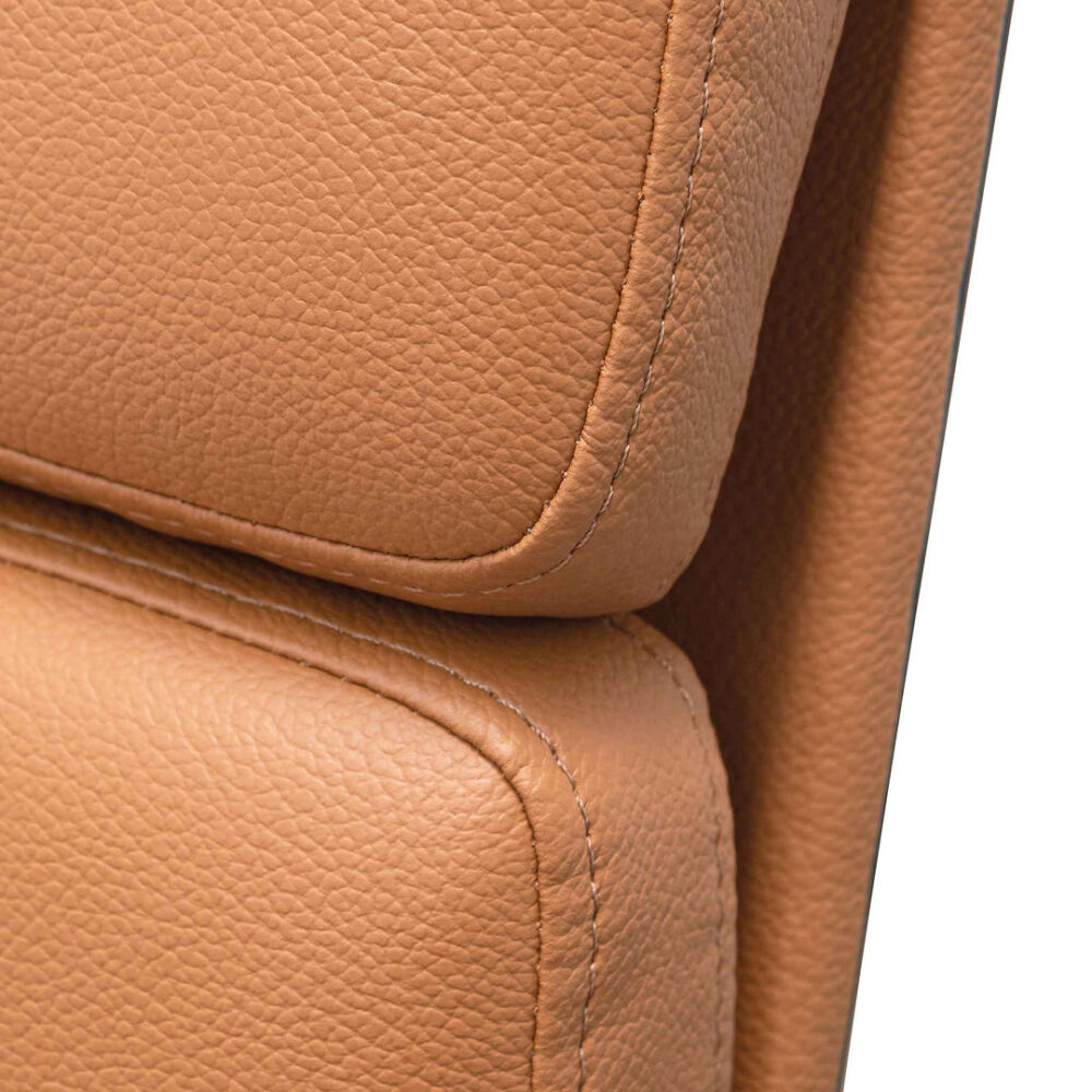 Ashton Low Back Office Chair - Saddle Tan in Black Frame - Image 12