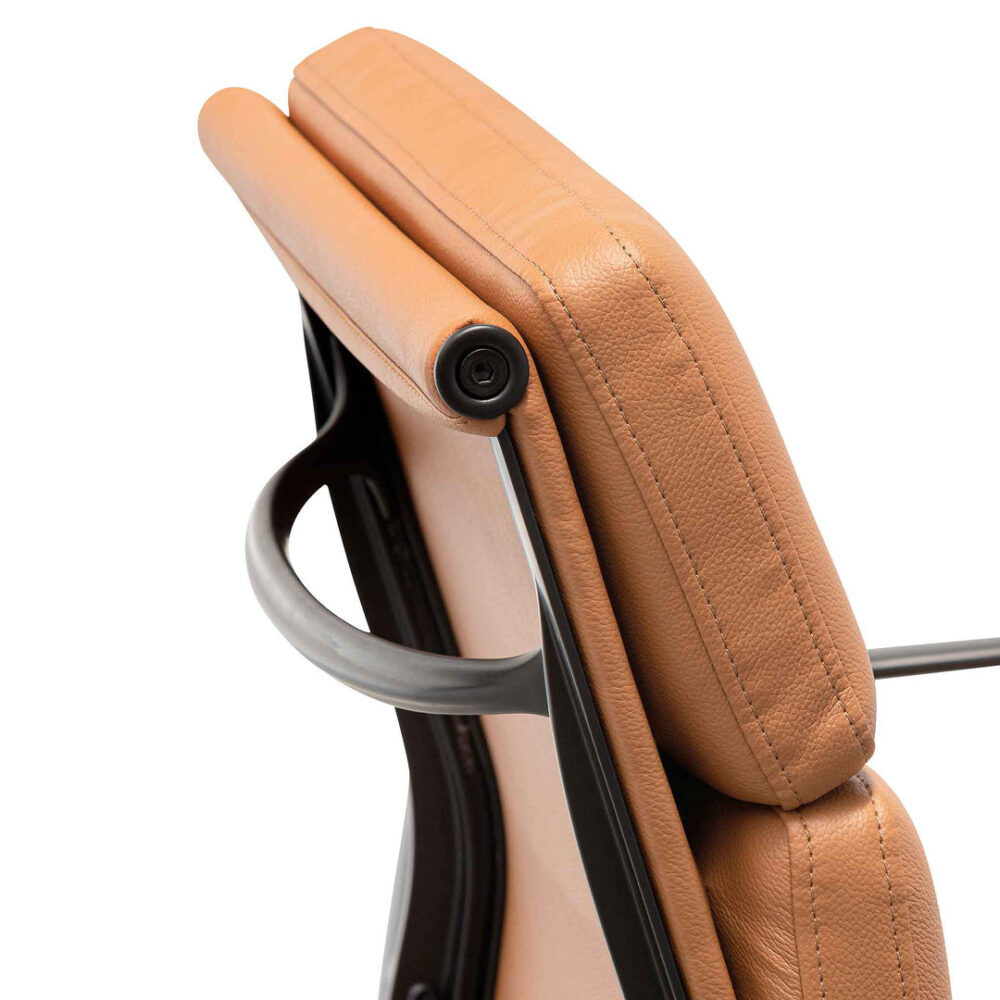 Ashton Low Back Office Chair - Saddle Tan in Black Frame - Image 6