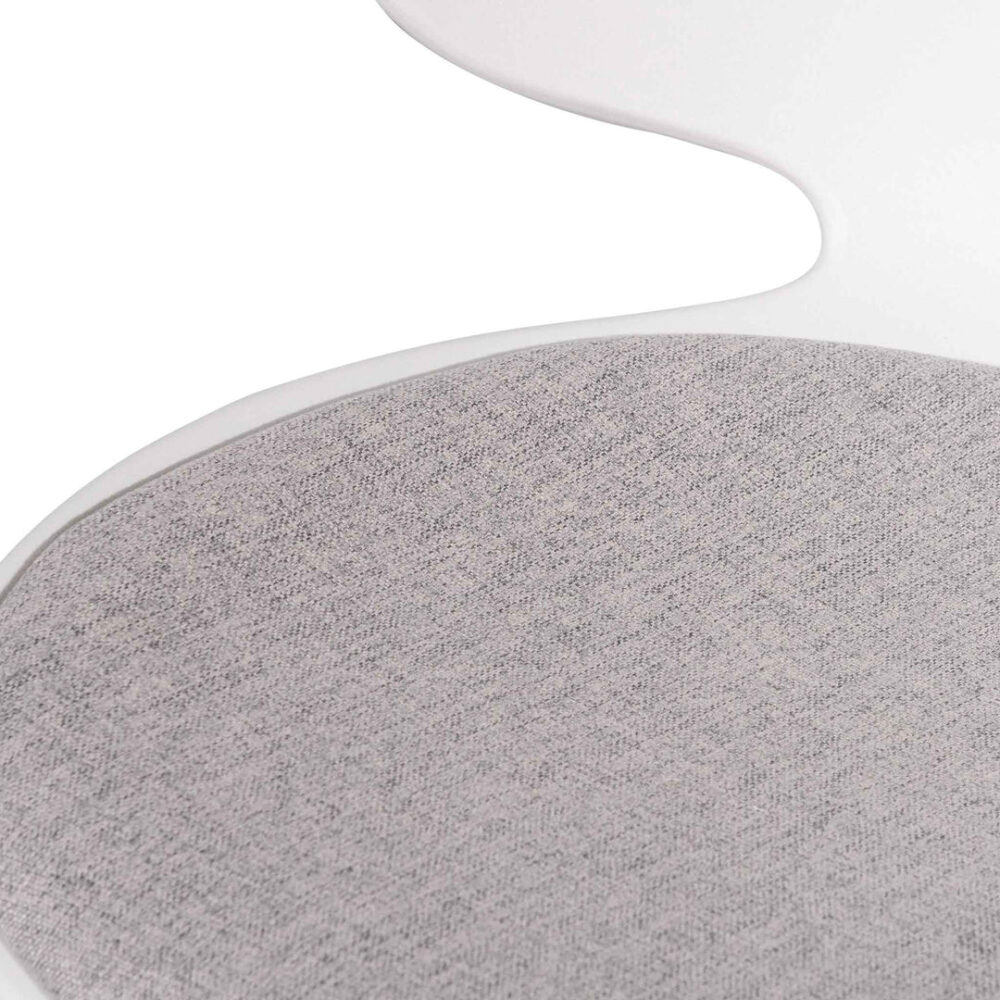 Betrillo White Office Chair - Light Grey Seat - Image 7