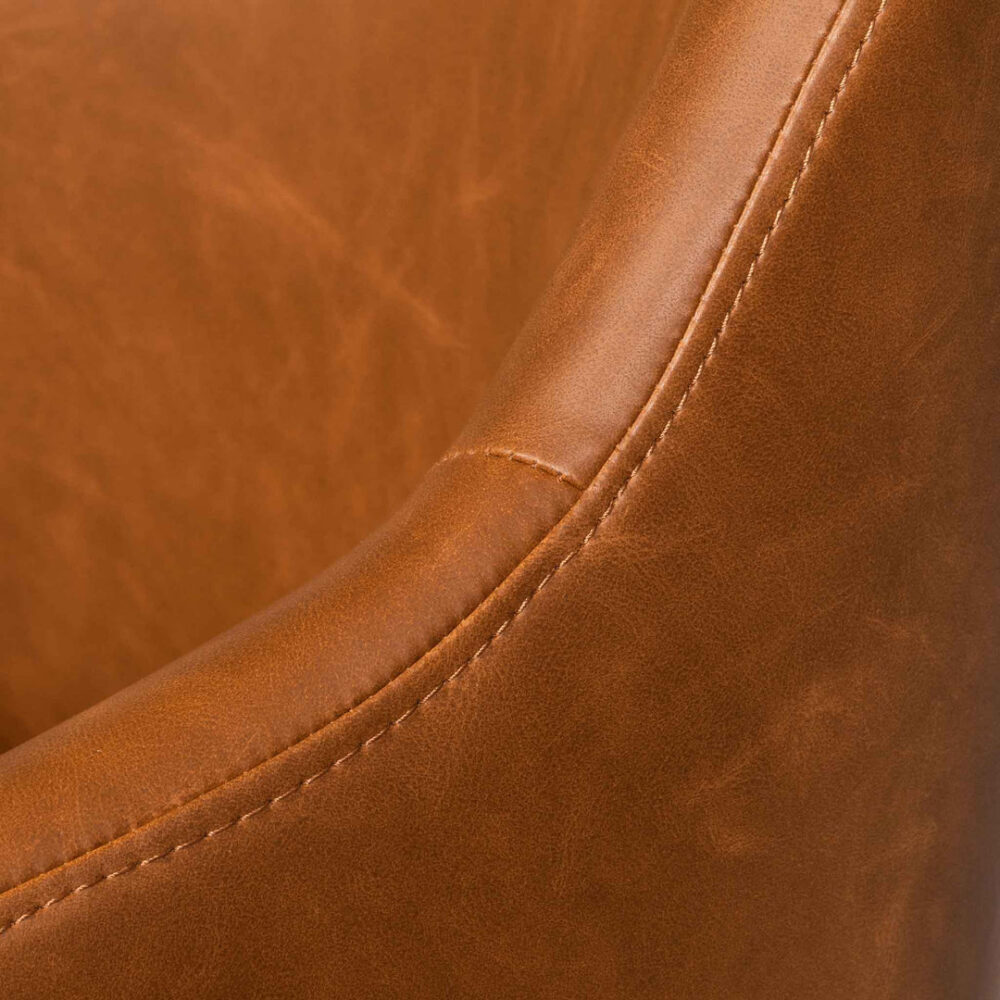 Hester Office Chair - Vintage Tan with Black Base - Image 12