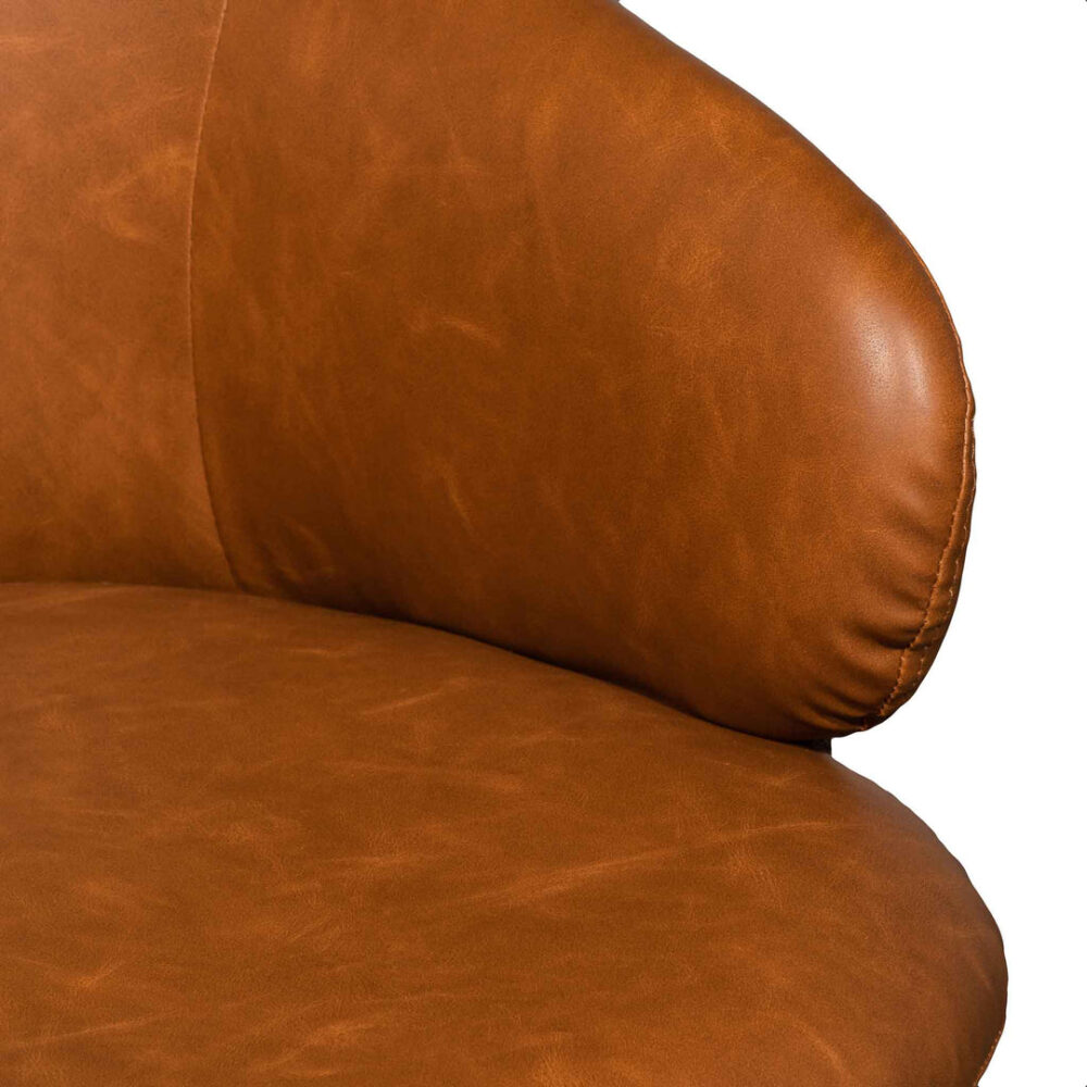 Hester Office Chair - Vintage Tan with Black Base - Image 11