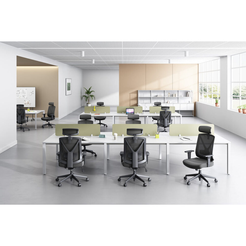Garrison Mesh Ergonomic Office Chair with Headrest - Black - Image 7