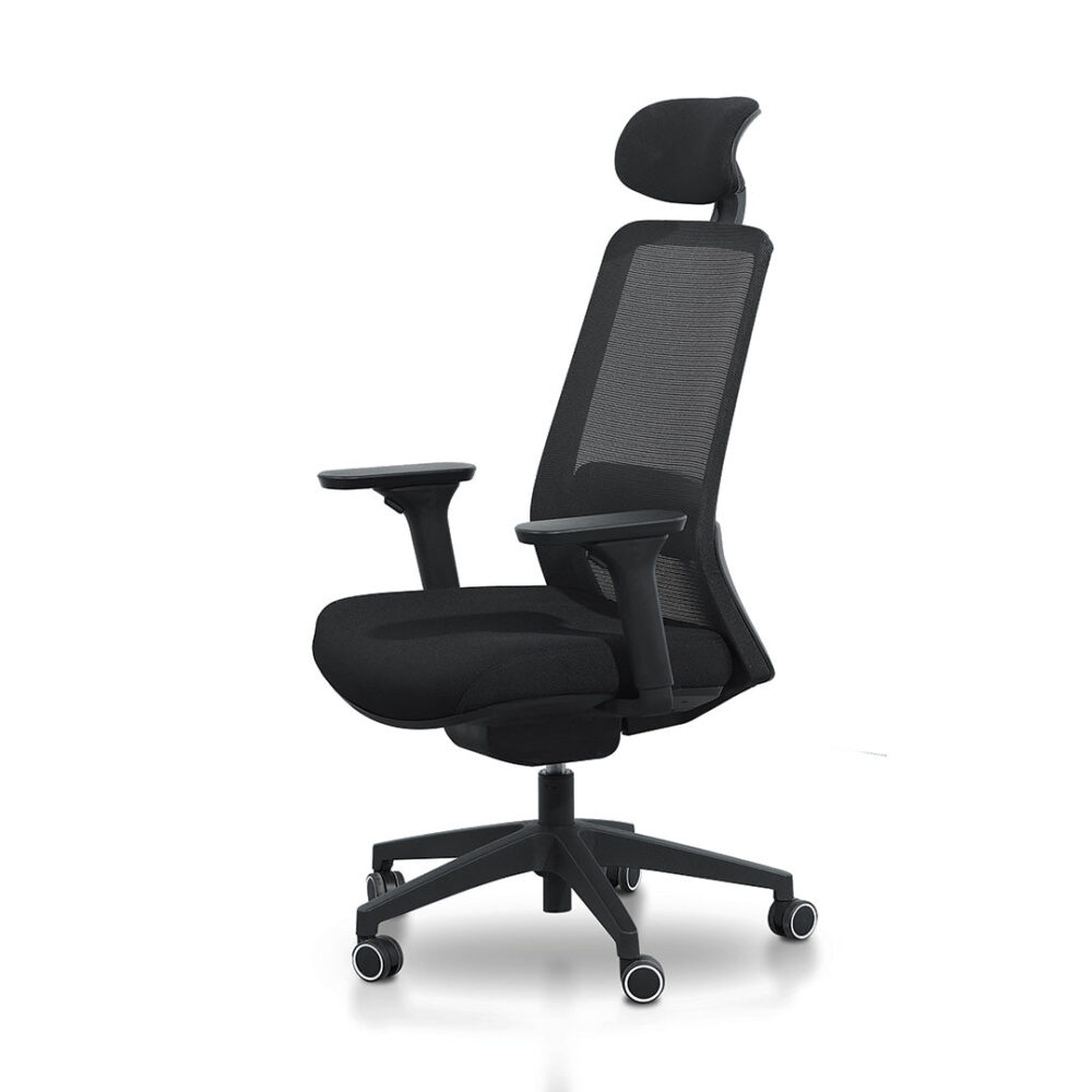 Walther Mesh Office Chair - Full Black - Image 4