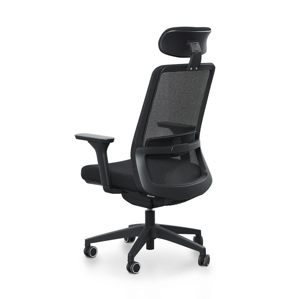 Walther Mesh Office Chair - Full Black - Image 7