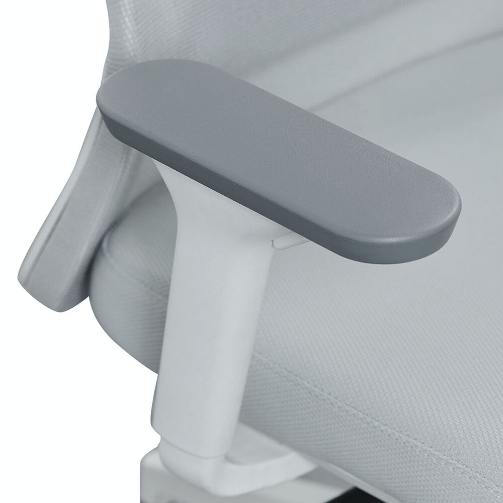 Walther Mesh Office Chair - Cloud Grey with White Base - Image 5
